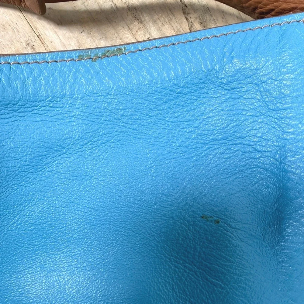 Vittoria Napoli Italian Leather Color-Block Hobo Bag